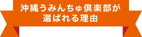 沖縄うみんちゅ倶楽部が選ばれる理由 沖縄うみんちゅ倶楽部が選ばれる理由
